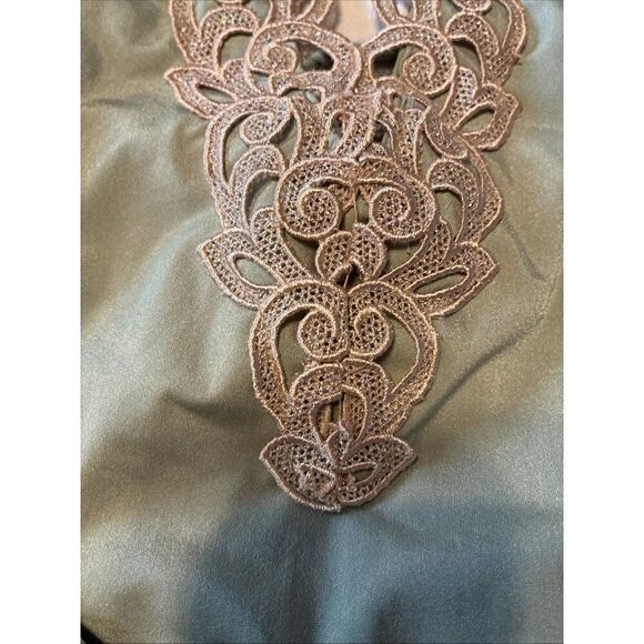 Blue Life Green Beige Lace Scrunch Butt One Piece Bathing suit Swim Suit Medium - Picture 6 of 6